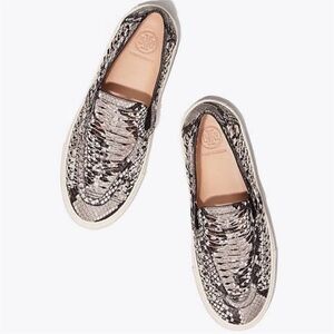 Tory Burch snake print woven sneakers sz 6